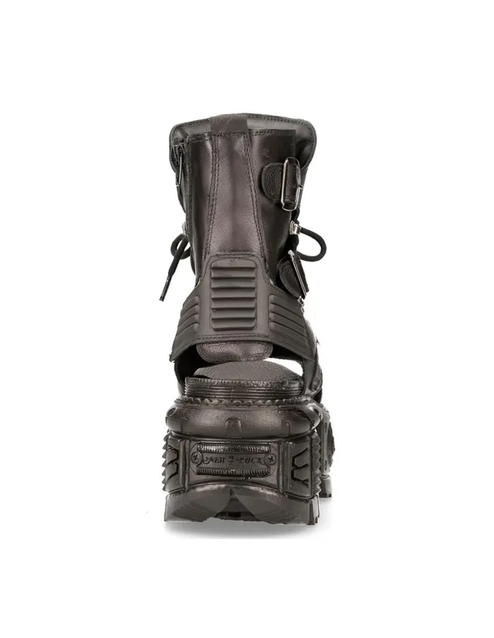 WomenMen Ankle Boot Black Tank MBios107C3 New Rock Platform WomenMen Ankle Boot Black Tank MBios107C3 New Rock Platform