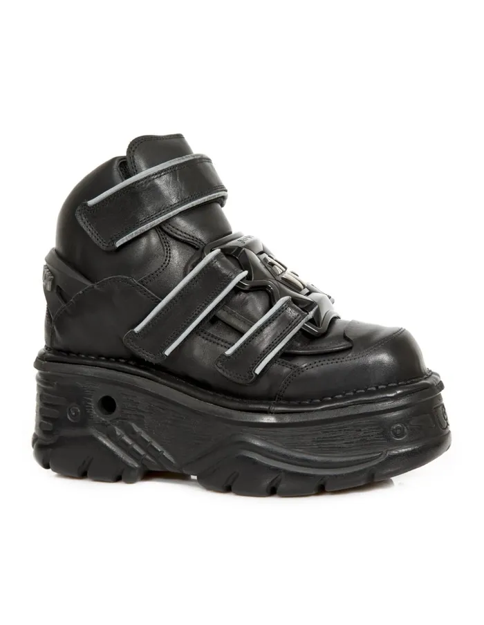 WomenMen Ankle Boot Metallic M1078S5 New Rock Booties