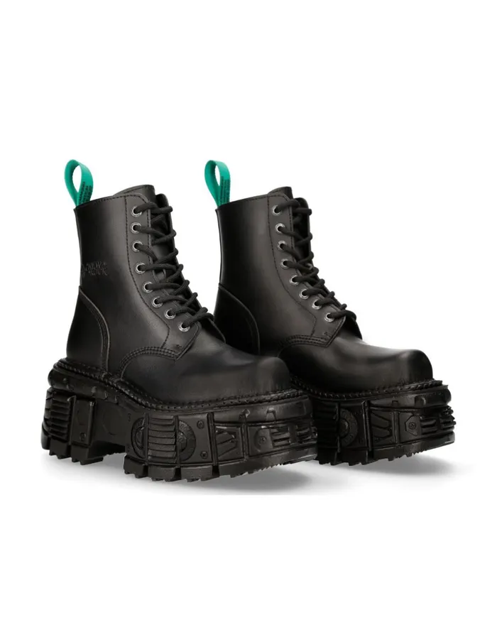 WomenMen Black Imperfect With Laces MMili084nV1 New Rock Boots