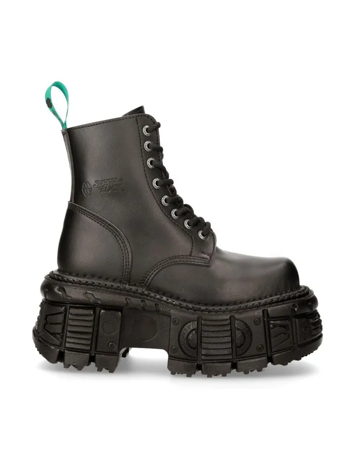 WomenMen Black Imperfect With Laces MMili084nV1 New Rock Boots