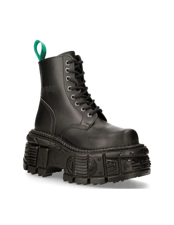 WomenMen Black Imperfect With Laces MMili084nV1 New Rock Boots