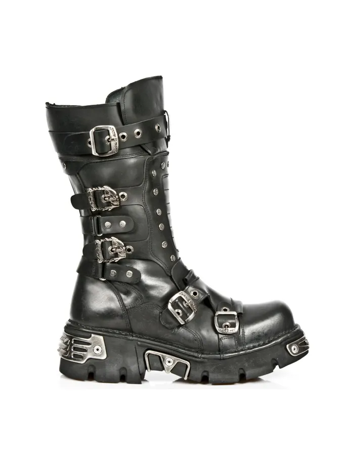 WomenMen Boot Black Reactor M1020S2 New Rock Boots