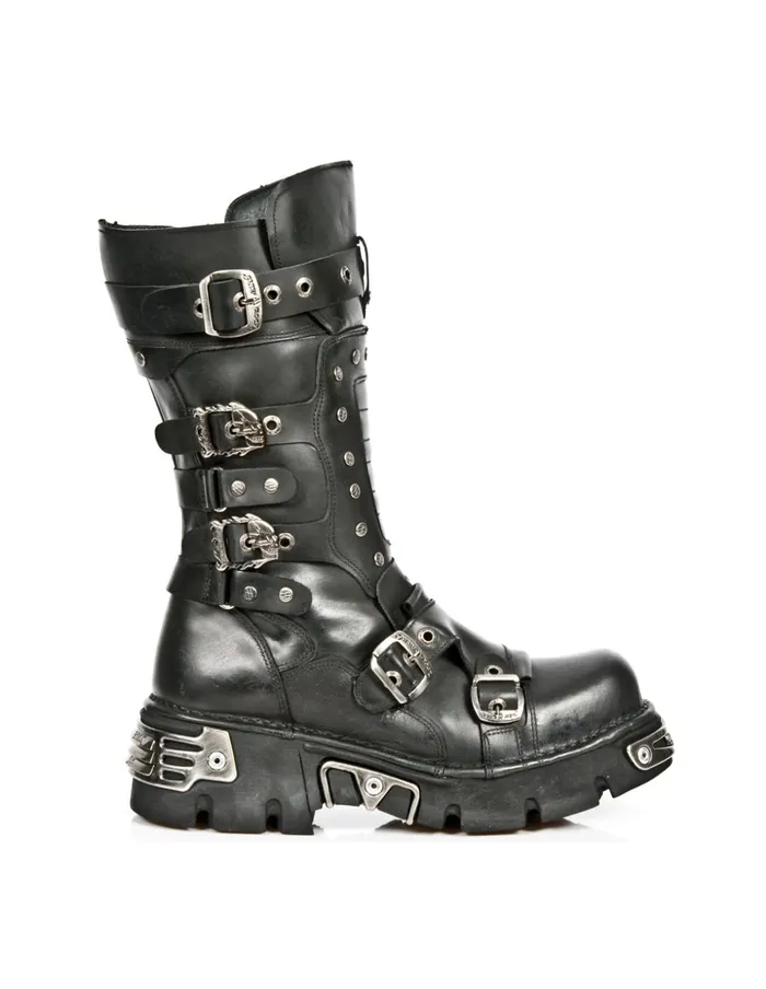 WomenMen Boot Black Reactor M1020S2 New Rock Boots