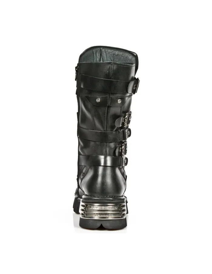 WomenMen Boot Black Reactor M1020S2 New Rock Boots