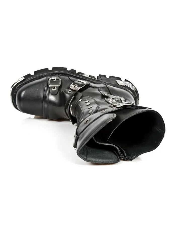 WomenMen Boot Black Reactor M1020S2 New Rock Boots
