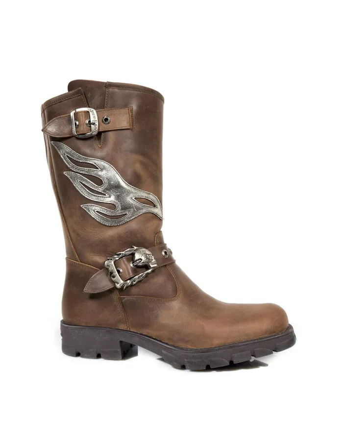 WomenMen Boot Motorcycle M7601C2 New Rock Boots