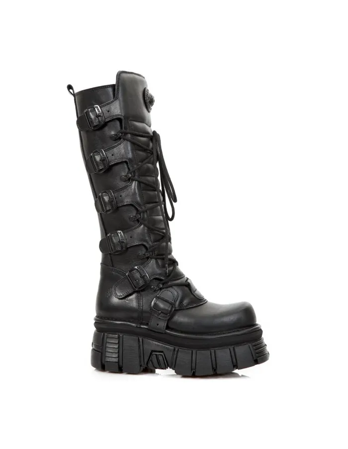 WomenMen High Boot Metallic M272C27 New Rock High Boots