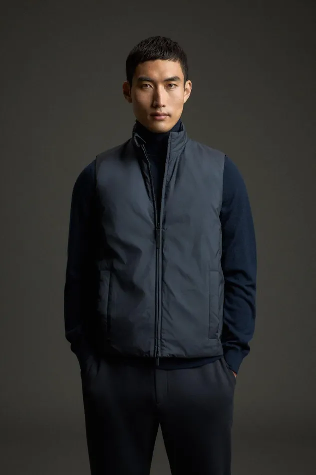 WomenMen Navy Blue Zeus Jacket Ecoalf Onepointzero