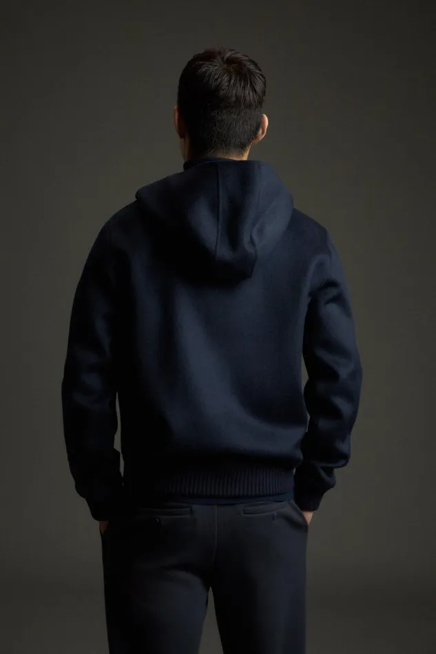 WomenMen Navy Blue Zeus Jacket Ecoalf Onepointzero