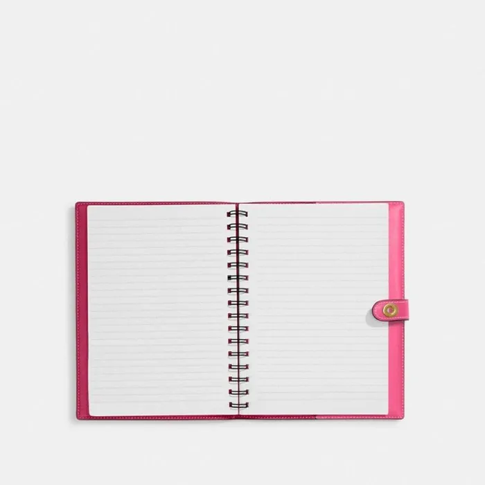 WomenMen Tech and Travel Coach Notebook Brassconfetti Pink
