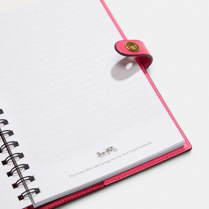 WomenMen Tech and Travel Coach Notebook Brassconfetti Pink