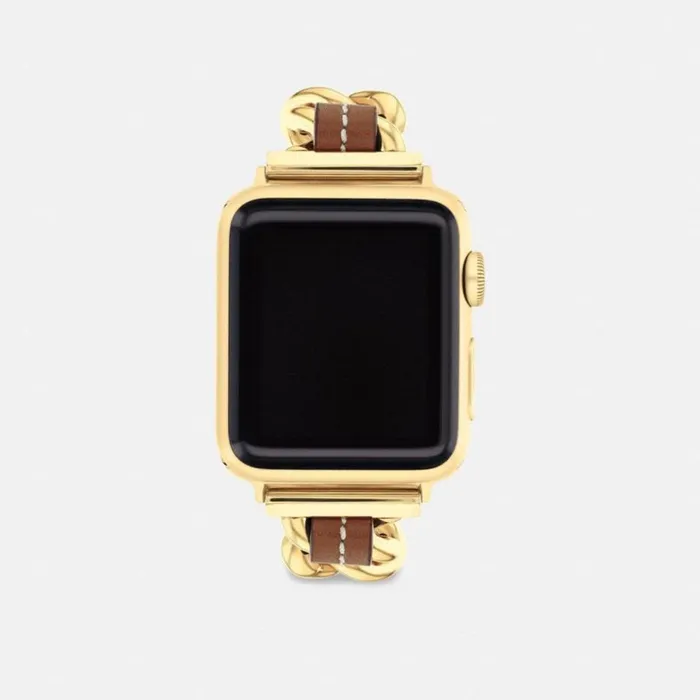 WomenMen Watches Coach Apple Watch Strap 38 Mm 40 Mm And 41 Mm Saddle
