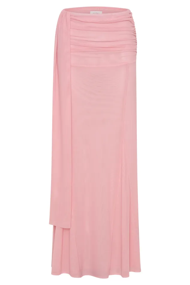 Women Meshki Bottoms Arna Mesh Maxi Skirt 8211 Candy Pink