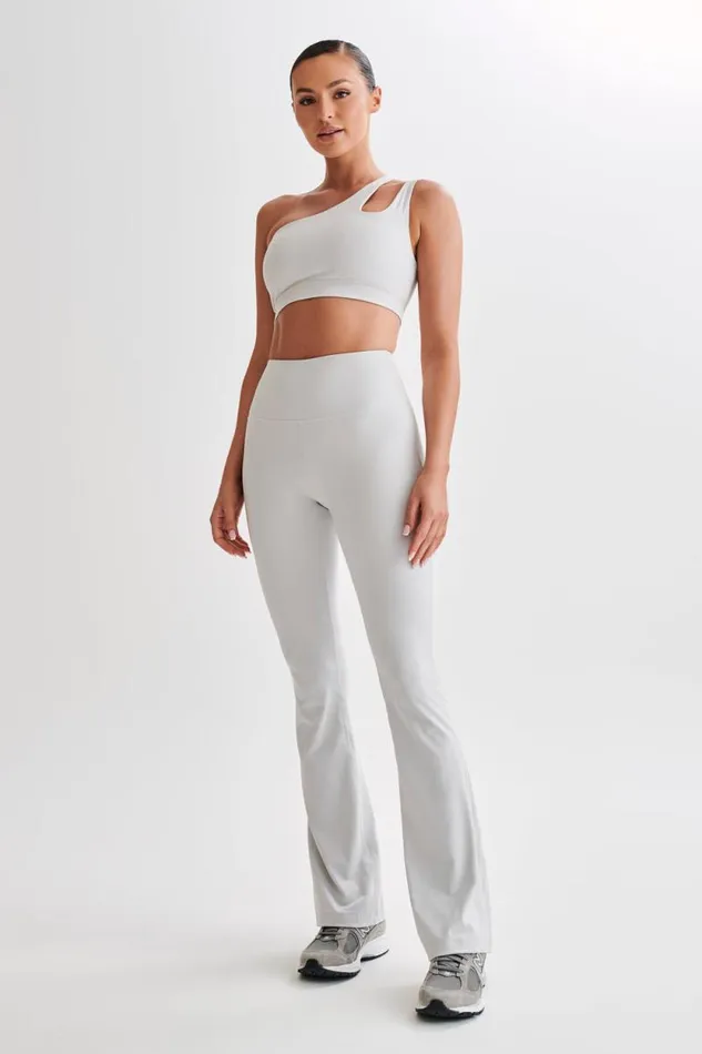 Women Meshki Bottoms Jesse Flared Yoga Pants 8211 Ice Grey