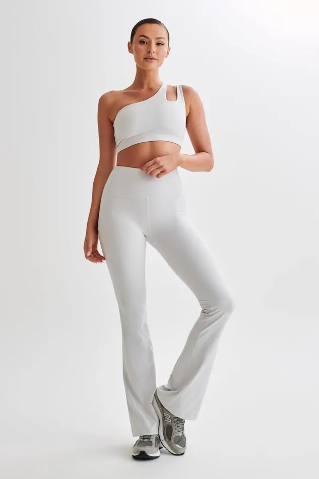 Women Meshki Bottoms Jesse Flared Yoga Pants 8211 Ice Grey