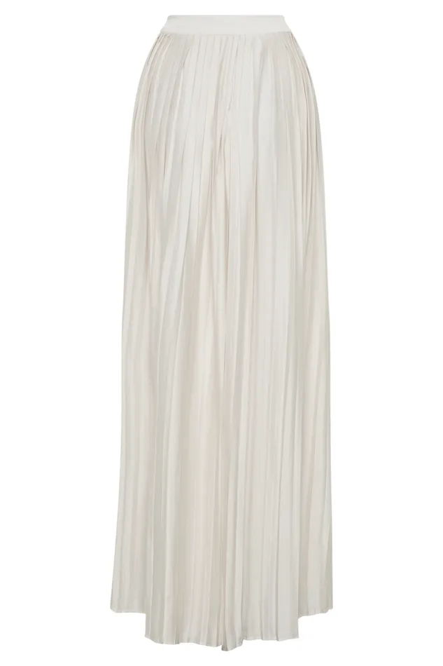 Women Meshki Bottoms Kennedy Plisse Wide Leg Pants 8211 Ivory