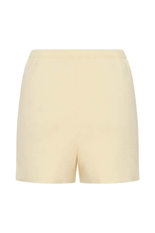 Women Meshki Bottoms Malika Knit Shorts 8211 Lemon
