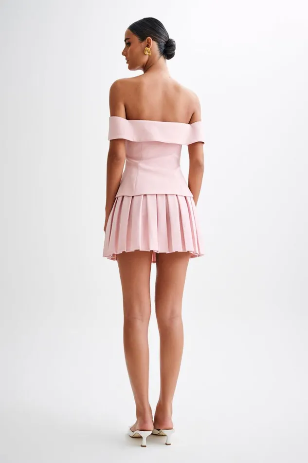 Women Meshki Bottoms Mura Pleated Mini Skirt 8211 Baby Pink