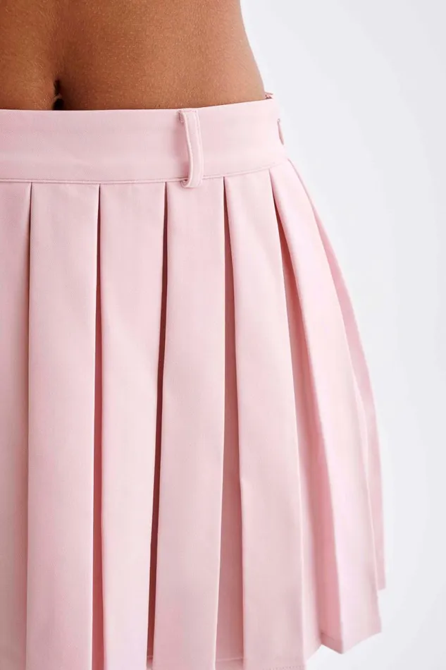 Women Meshki Bottoms Mura Pleated Mini Skirt 8211 Baby Pink