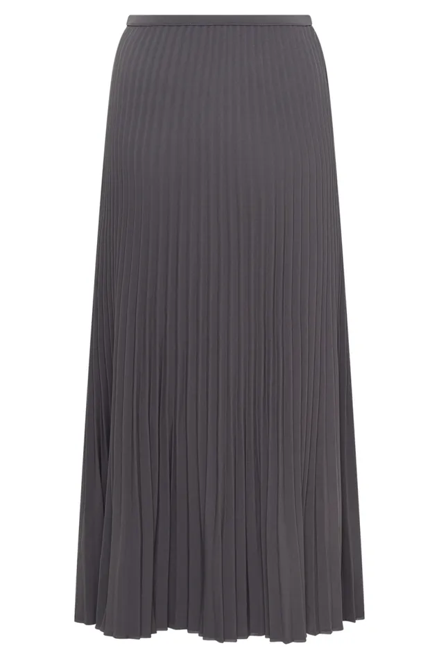 Women Meshki Bottoms Twyla Pleated Suiting Maxi Skirt 8211 Charcoal
