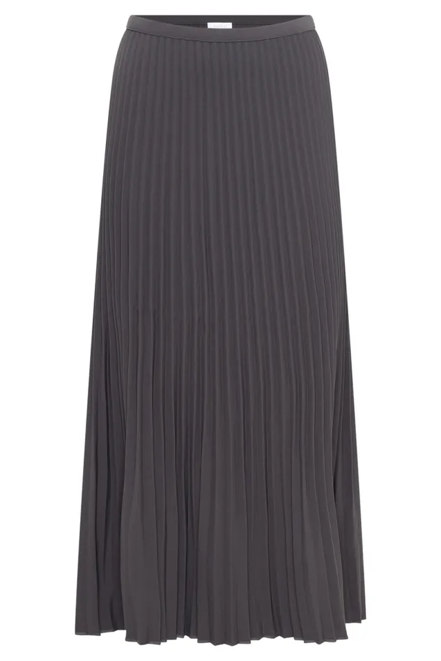 Women Meshki Bottoms Twyla Pleated Suiting Maxi Skirt 8211 Charcoal
