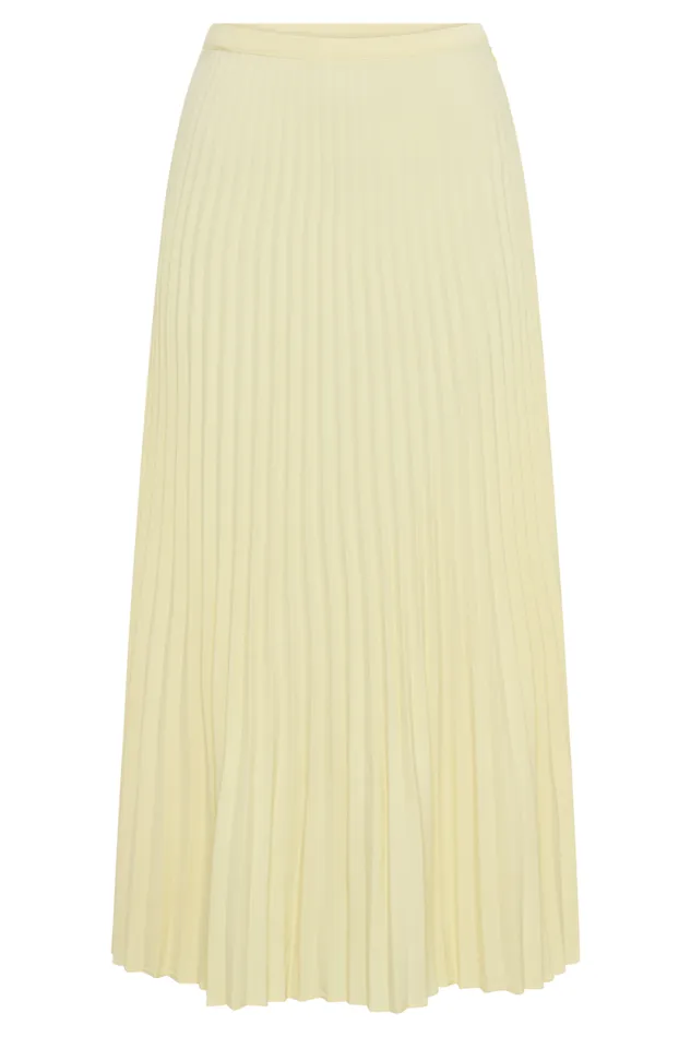 Women Meshki Bottoms Twyla Pleated Suiting Maxi Skirt 8211 Lemon