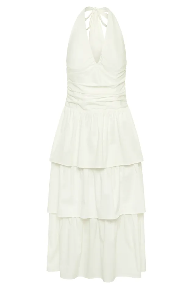Women Meshki Dresses Belinda Tiered Maxi Dress 8211 White