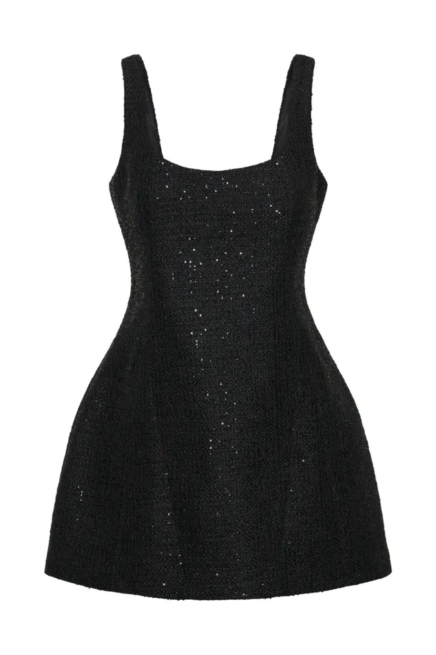 Women Meshki Dresses Beth Tweed Mini Dress 8211 Black