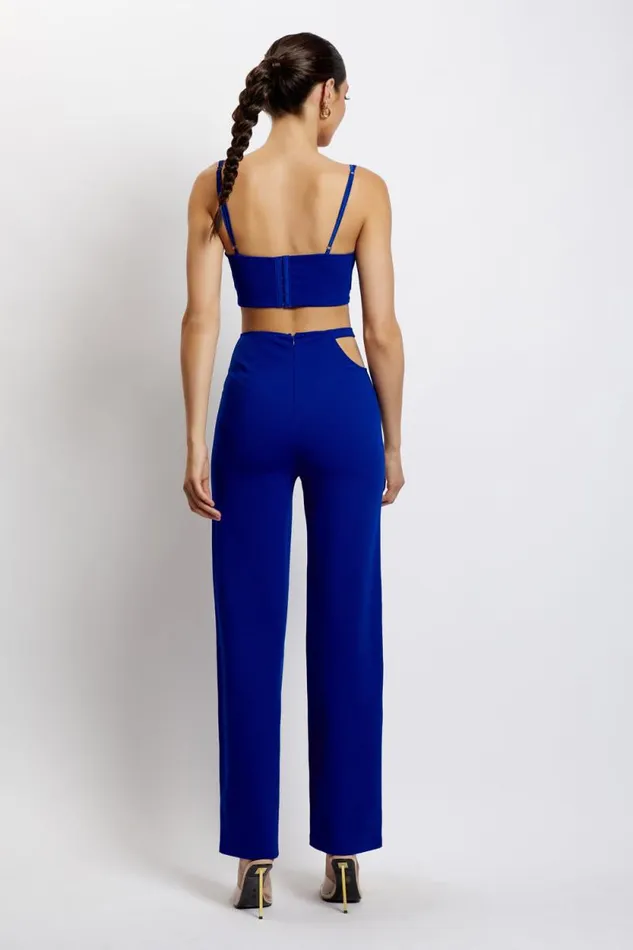 Women Meshki Dresses Blythe Double Strap Crop Top 8211 Cobalt Blue