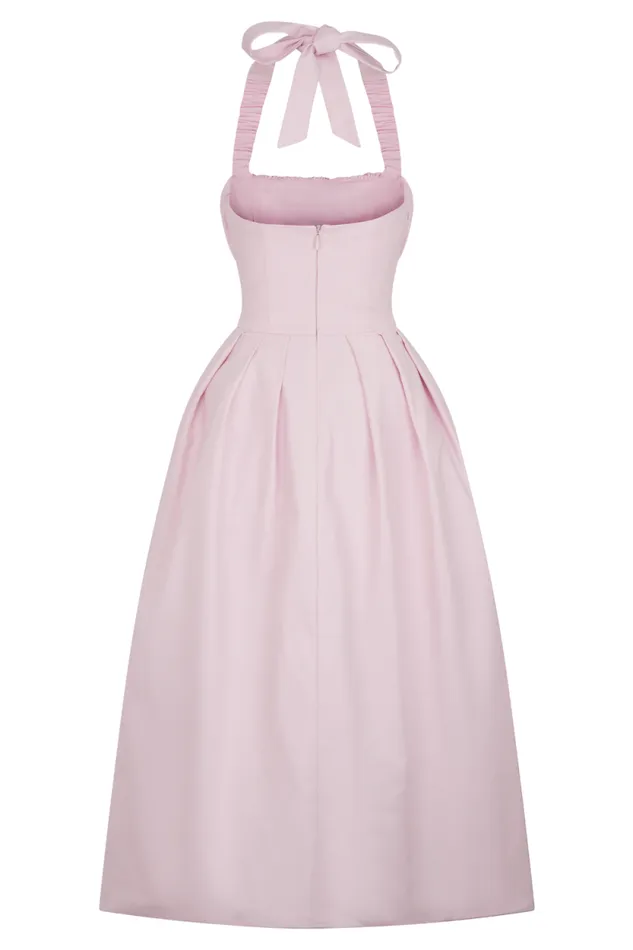 Women Meshki Dresses Candy Halter Midi Dress 8211 Ballet Pink