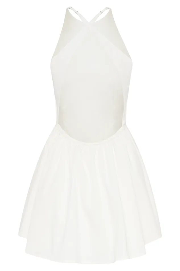Women Meshki Dresses Carolina Cotton Halter Mini Dress 8211 White