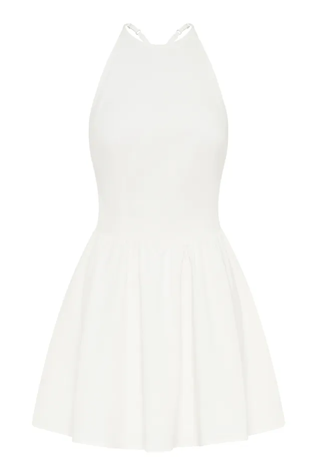 Women Meshki Dresses Carolina Cotton Halter Mini Dress 8211 White