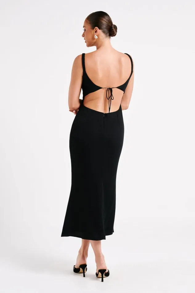 Women Meshki Dresses Constance Cupped Midi Dress 8211 Black