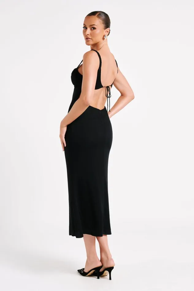 Women Meshki Dresses Constance Cupped Midi Dress 8211 Black