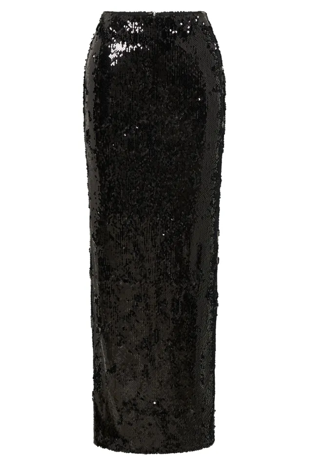 Women Meshki Dresses Cosette Sequin Maxi Skirt 8211 Black