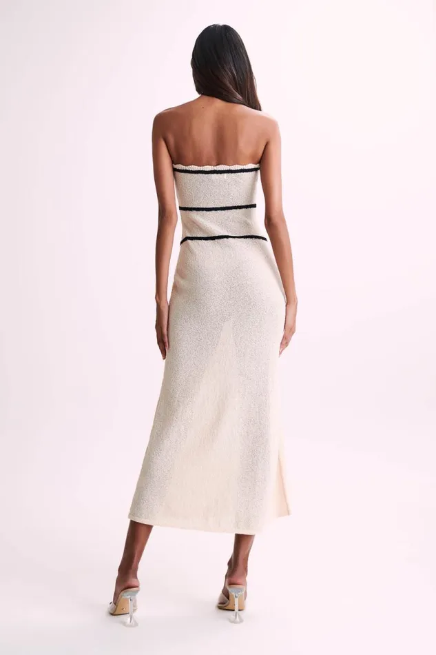 Women Meshki Dresses Dawn Strapless Knit Midi Dress 8211 Cream