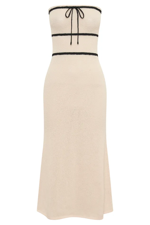 Women Meshki Dresses Dawn Strapless Knit Midi Dress 8211 Cream
