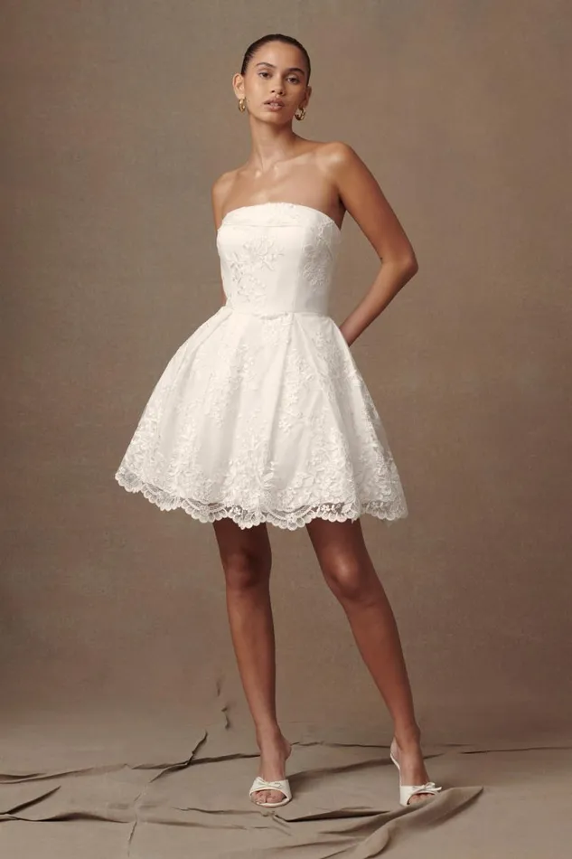 Women Meshki Dresses Eileen Lace Mini Dress 8211 White