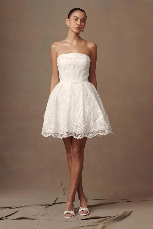 Women Meshki Dresses Eileen Lace Mini Dress 8211 White