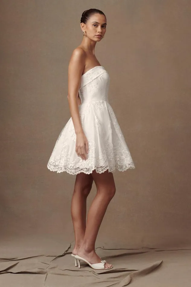 Women Meshki Dresses Eileen Lace Mini Dress 8211 White