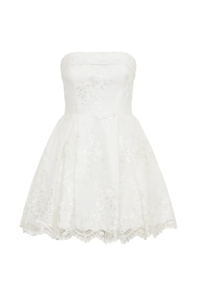 Women Meshki Dresses Eileen Lace Mini Dress 8211 White
