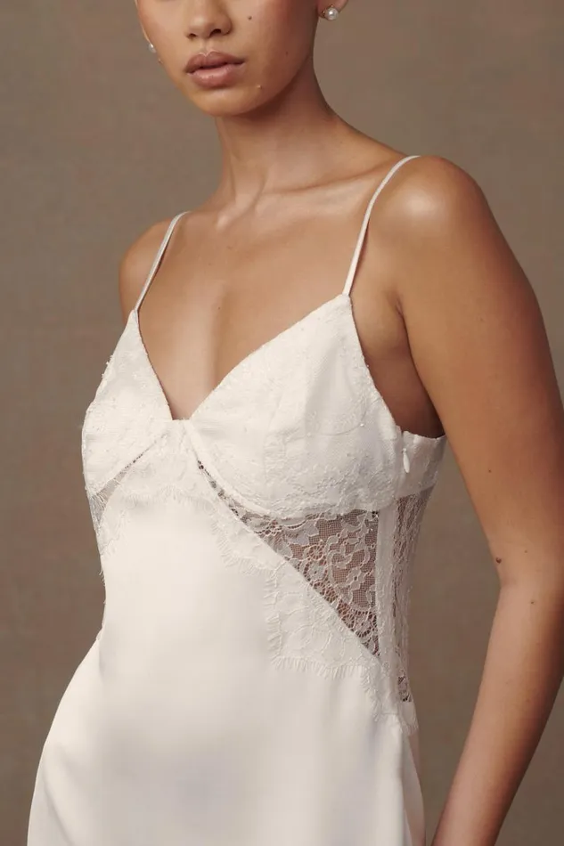 Women Meshki Dresses Emmett Lace Slip Dress 8211 White