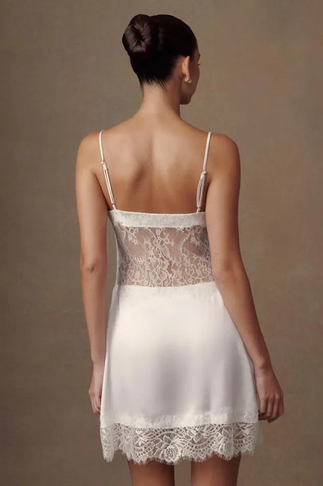 Women Meshki Dresses Emmett Lace Slip Dress 8211 White
