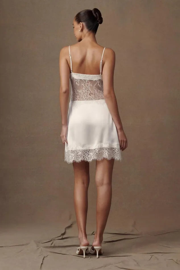 Women Meshki Dresses Emmett Lace Slip Dress 8211 White