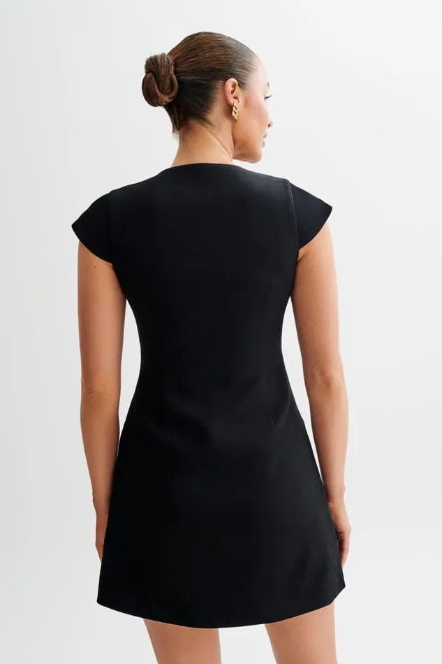 Women Meshki Dresses Kiernan Sleeveless Blazer Dress 8211 Black