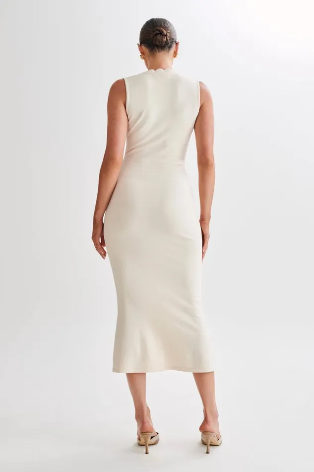 Women Meshki Dresses Korva Knit Midi Dress 8211 Ivory