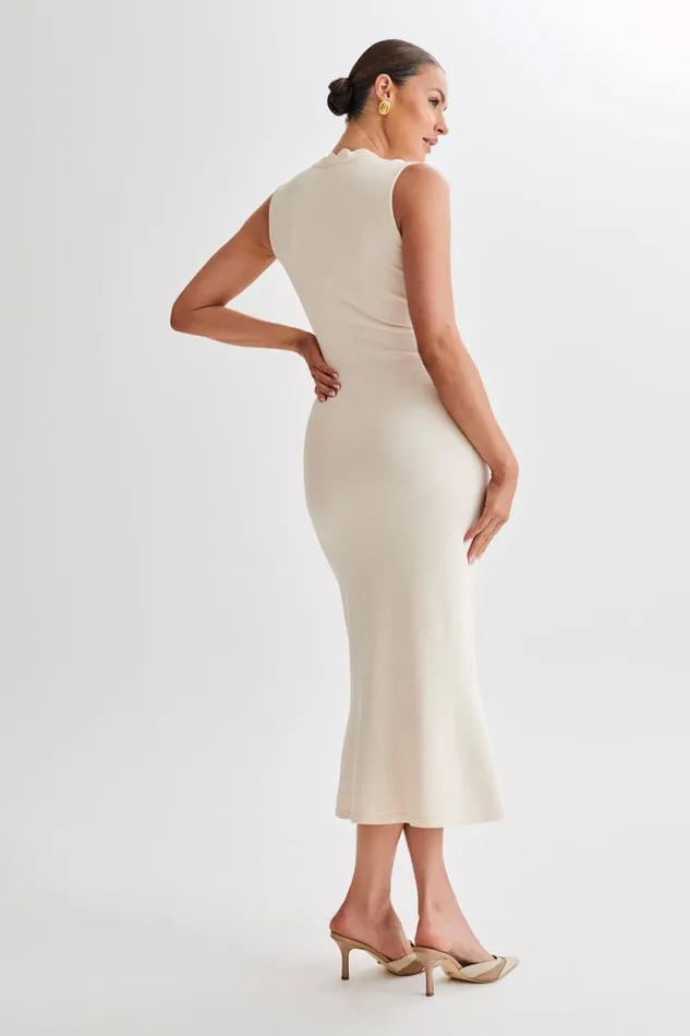 Women Meshki Dresses Korva Knit Midi Dress 8211 Ivory