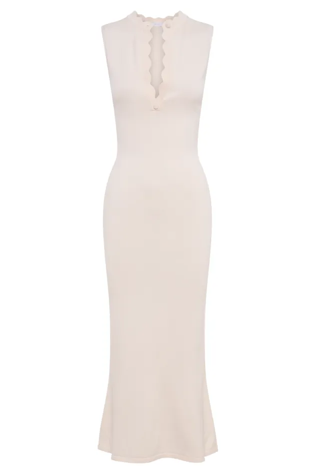 Women Meshki Dresses Korva Knit Midi Dress 8211 Ivory