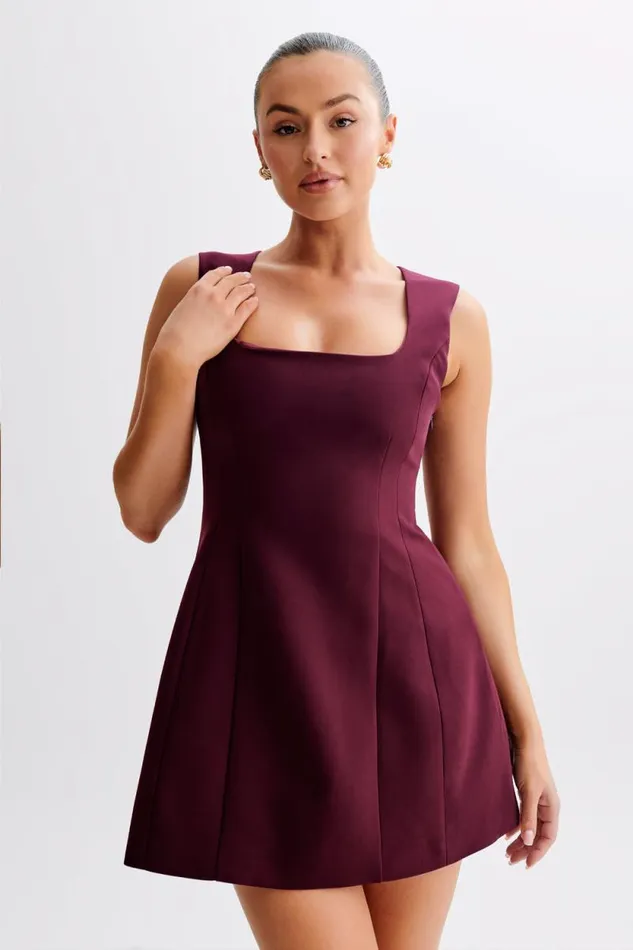 Women Meshki Dresses Lysandre Crepe Mini Dress 8211 Plum