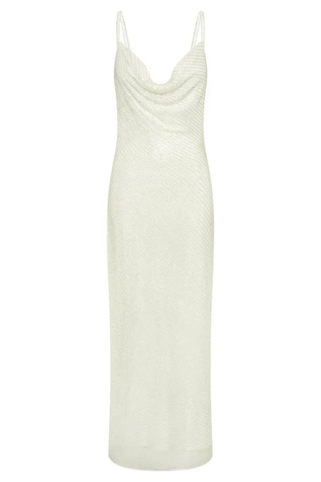Women Meshki Dresses Marise Sequin Gown 8211 White